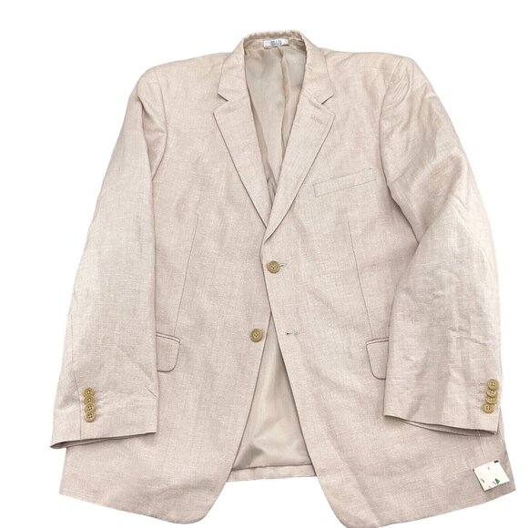 Concepts by Claiborne Blazer Men 46-48 XLarge‎ Beige Classic Career Linen NWT - Picture 1 of 15